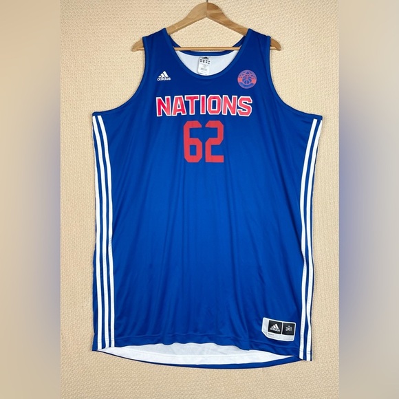 Adidas Blue Nations Basketball Jersey Men’s Size 3XT - Picture 4 of 9